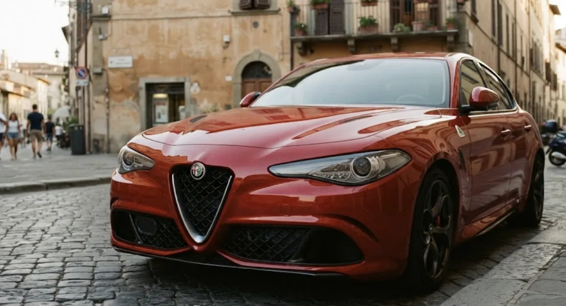 Alfa Romeo Giulietta compacte italienne vue de trois quarts avant
