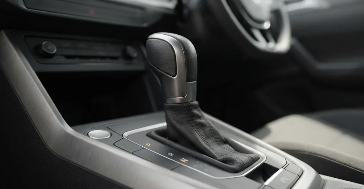 Levier de vitesses d'une Fiat 500 équipée de la boîte robotisée Dualogic