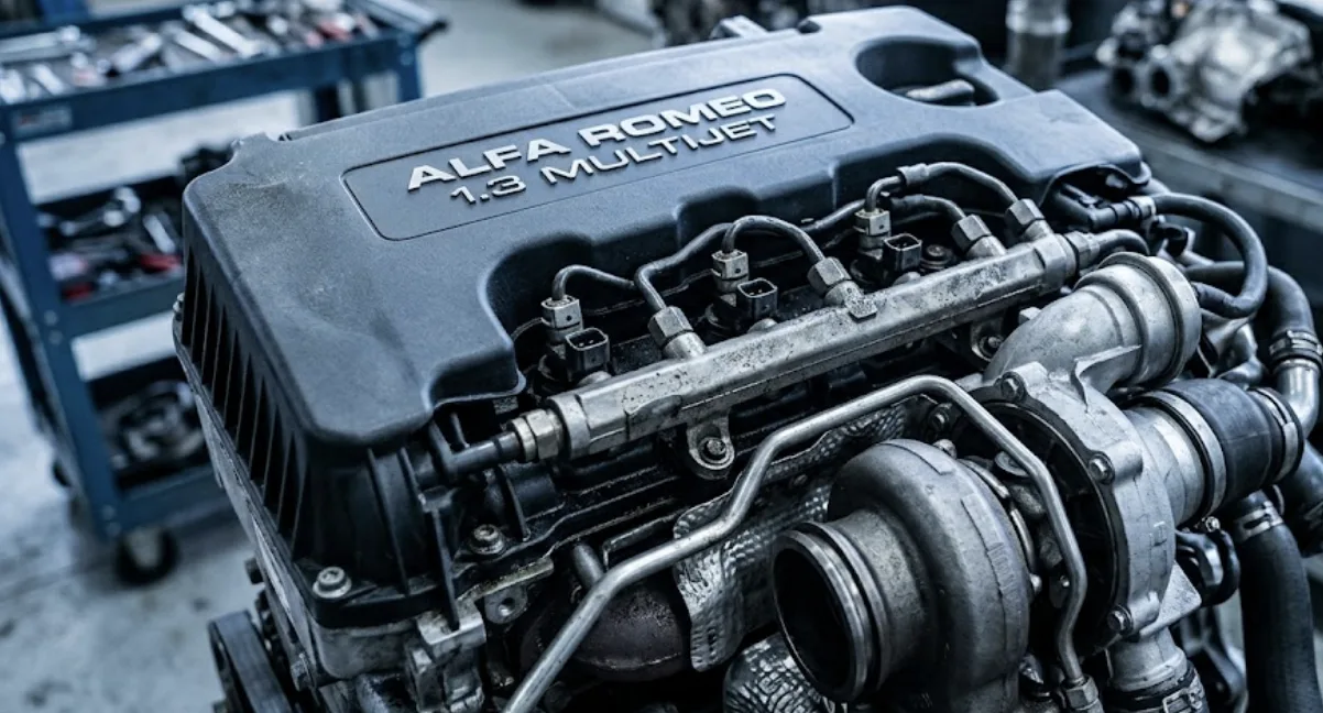 Moteur 1.3 JTDm sous le capot d'une Alfa Romeo MiTo
